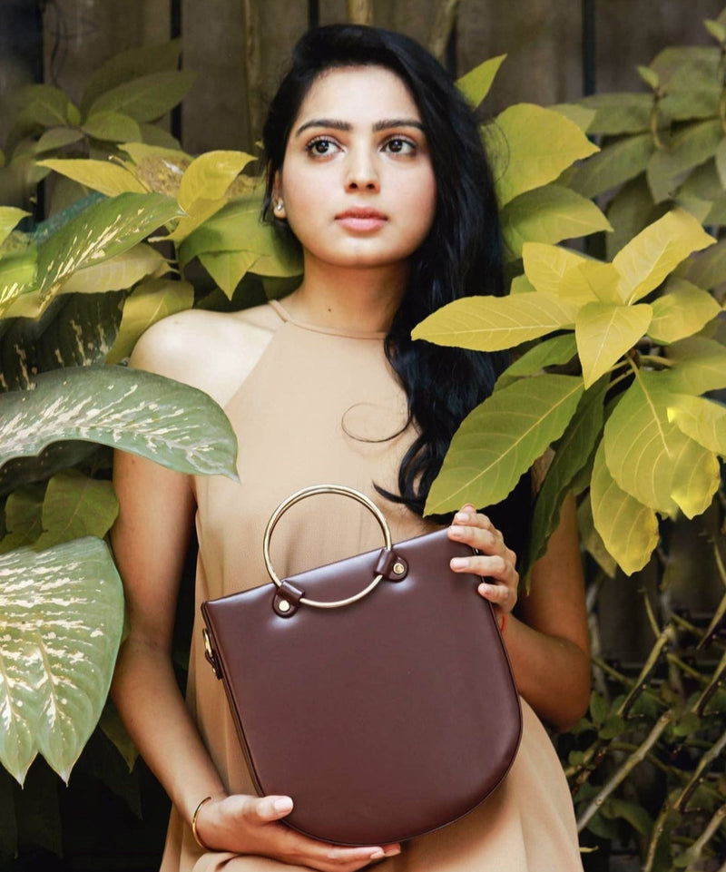 Zoe Dark Brown Handbag By Audrey & Eloise