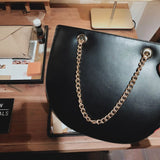 Halfmoon Black Handbags Audrey & Eloise